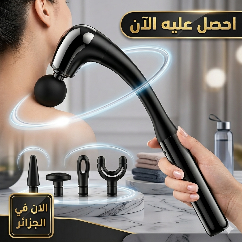 مسدس تدليك محمول لاسلكي متعدد الوظائف